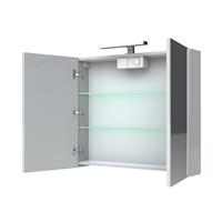 allibert Spiegelkast  Juno LED Verlichting 80x75.2x16 cm Softclose Deuren Glans Wit 