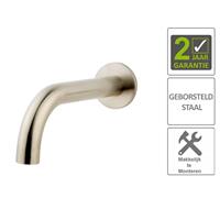 Boss&wessing BWS Baduitloop Inbouw Rond 1/2" Geborsteld Staal