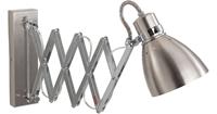 home24 Steinhauer Wandleuchte Spring Modern Nickel Metall Dimmbar 1-flammig E27 13x29x25 cm (BxHxT)