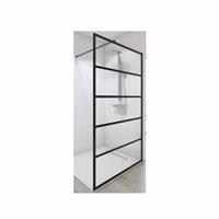 Galvano Inloopdouche BWS Free Time met Zwarte Profielen 8 mm Mat Zwart - Inloopdouche Bws Free Time Met Zwarte Profielen 90x200 cm 8 mm Mat