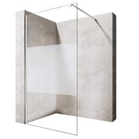 Sanigoods Satin 120cm gedeeltelijk melkglas douchewand 8mm antikalk