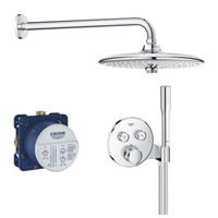 Regendoucheset Inbouw Grohe Grohtherm Smartcontrol 26cm Rond Chroom Thermostaatkraan Handdouche Safe Stop