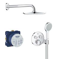 Regendoucheset Inbouw Grohe Grohtherm Smartcontrol 21cm Rond Chroom Thermostaatkraan Handdouche