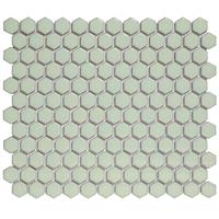 Themosaicfactory Mozaïektegel  Barcelona Hexagon 23x26 mm Porselein Lichtgroen 