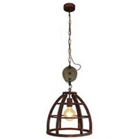 Brilliant Leuchten Matrix 2 Pendelleuchte 34cm rostfarbend