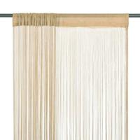 VidaXL Draadgordijnen 100x250 cm beige 2 st