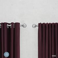 Geweven Gordijn - Ringen - 150 x 250 cm - Verduisterend & Isolerend Kleur: Bordeaux
