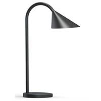 Sol LED-bureaulamp. metaal en elastomeer. zwart