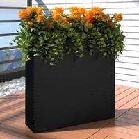 VidaXL Plantenbak wicker rechthoek (zwart)