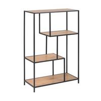 MOOS eaford bookcase, 2 shelves oak, metal H114 cm