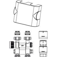 Oventrop Multiblock aansluitingset TF/UNI-SH 1/2" draaibaar Kvs = 0,75 m3/h wit