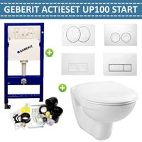 Geberit UP100 Toilet set Start met Delta Drukplaten