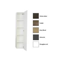 sanicare Kolomkast  Q15 1 Soft-Closing Deur 160x33,5x32 cm Grey-Wood 