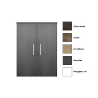 sanicare Kolomkast  Q15 2-Deurs Soft-Closing 90x67x32 cm Grey-Wood 