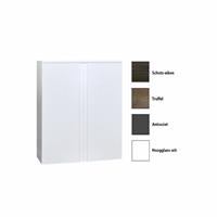 sanicare Kolomkast  Q7 2-Deurs Soft-Closing Greeploos 90x67x32 cm Truffel 