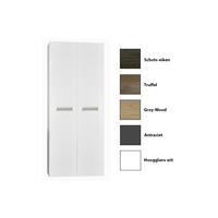 sanicare Kolomkast  Q2/Q3/Q8 2-Deurs Soft-Closing Alu Greep 160x67x32 cm Schots-Eiken 