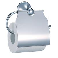 allibert Classy Wc-Papierrolhouder Met Afdekplaat Messing Verchroomd 16,5 cm 