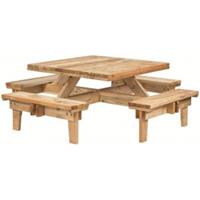 Tuinbankje.nl Picknicktafel vierkant geïmpregneerd