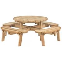 Tuinbankje.nl Picknicktafel rond geïmpregneerd