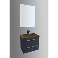 Lambinidesigns Compact Stone badkamermeubel hoogglans antraciet 60cm