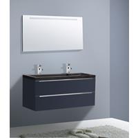 Lambinidesigns Senza Stone badkamermeubel hoogglans antraciet 120cm
