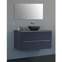 Lambinidesigns Senza Dynasty badkamermeubel hoogglans antraciet 100cm