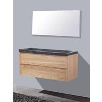 Lambinidesigns Wood Stone badkamermeubel eiken 120cm, 0 kraangaten