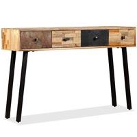 vidaXL Konsolentisch Recyceltes Teak Massiv 120 x 30 x 76 cm mehrfarbig