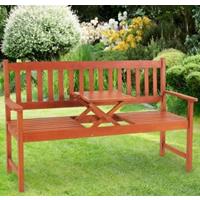 Gartenbank Picknick Tisch FSC-zertifiziertes Eukalyptusholz hochklappbarer Tisch Holzbank Sitzbank Garten Bank Möbel - Deuba