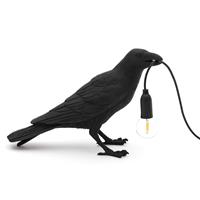 Seletti Bird Waiting Tischlampe Schwarz