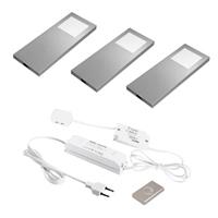 Keuken onderbouw lamp Slim PAD met dim controller. Set van 3