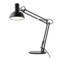 CentralLight Zwarte tafellamp met klem en wandbeugel E27 fitting DFTP 'Arki'