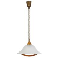 Brilliant Leuchten Torbole Pendelleuchte 36cm Rollizug buche/messing/weiß