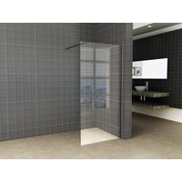 Mueller Slimline inloopdouche 70cm helder anti-kalk incl zwart profiel & stang