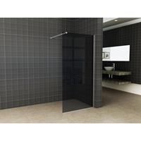 Mueller Slimline inloopdouche 120cm rookglas anti-kalk incl RVS profiel & stang