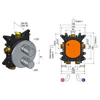 Hotbath Archie MB009 high flow inbouwbox