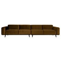 bepurehome Bank Statement 4-zits velvet honing geel XL