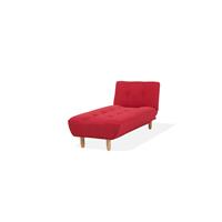 Beliani Chaise longue rood ALSTEN