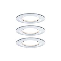 paulmann 3-set spot Nova Coin rond, dimb., chroom