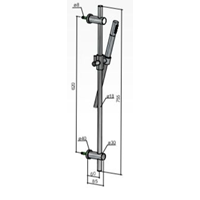 Hotbath Mate M272 glijstang set compleet chroom