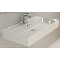 Plieger Wastafel  Cloud 1 Kraangat 80x46,6 cm met Overloop Wit