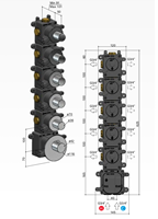 Hotbath MHF005 high flow inbouwbox 5 stopkranen