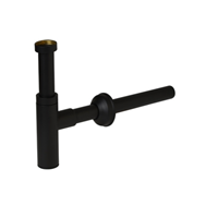 Plieger Mini designsifon met muurbuis van 25cm 5/4 mat zwart 0520076