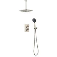 saniclear Exclusive volledig 304 RVS inbouw regendouche 30cm met 3 standen handdouche plafondmontage