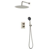 saniclear Exclusive volledig 304 RVS inbouw regendouche 30cm met 3 standen handdouche wandmontage