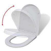 vidaXL Toiletbril soft-close wit vierkant