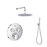 grohe Grohtherm Smartcontrol chroom inbouw doucheset met 30cm regendouche en wandarm