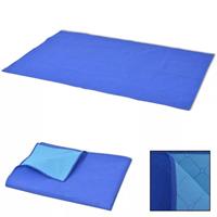 vidaXL Picknickdecke Blau und Hellblau 150x200 cm Mehrfarbig