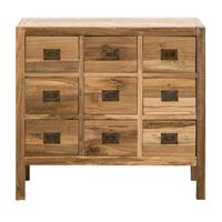 Leen Bakker Kast Dean - natural recycled hout - 75x80x35 cm