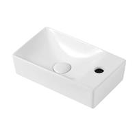 Sanigoods Compact fontein rechts 37.5x21.5x10cm glans wit